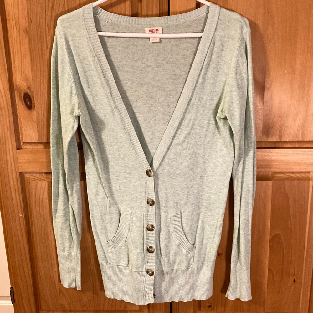 Mint Green Button Up Cardigan